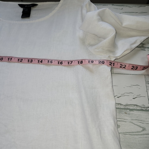 Ali Miles Crisp White Tunic with Side Pocket Size Medium - Picture 4 of 11